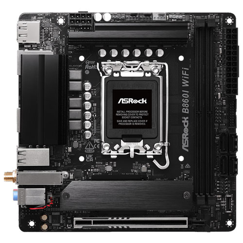 ASRock B860I WiFi [マザーボード Intel B860/LGA1851/DDR5/2.5GbE + GbE/Wi-Fi 6E/Mini-ITX]