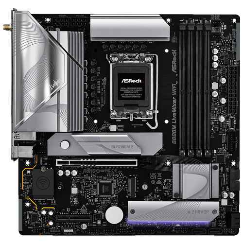 ASRock B860M LiveMixer WiFi [マザーボード Intel B860/LGA1851/DDR5/Thunderbolt 4/2.5GbE/Wi-Fi 6E/Micro ATX]