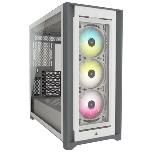 コルセア CC-9011213-WW [E-ATX ミドルタワーケース iCUE 5000X RGB Tempered Glass - White]