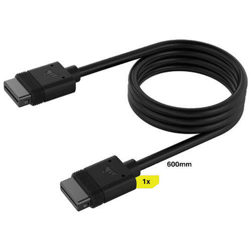 コルセア CL-9011119-WW [iCUE LINK Cable 1×600mm ストレートコネクタ - ブラック]