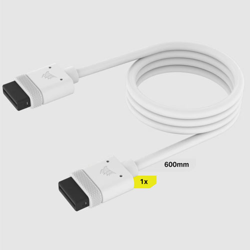 コルセア CL-9011127-WW [iCUE LINK Cable 1×600mm ストレートコネクタ - ホワイト]