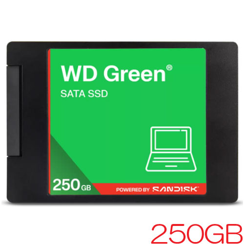 ウエスタンデジタル WDS250G5G0A [WD Green SATA SSD (250GB 2.5インチ SATA 6G 7mm厚 3D QLC 3年保証)]