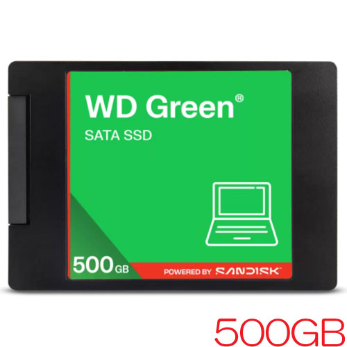 ウエスタンデジタル WDS500G5G0A [WD Green SATA SSD (500GB 2.5インチ SATA 6G 7mm厚 3D QLC 3年保証)]
