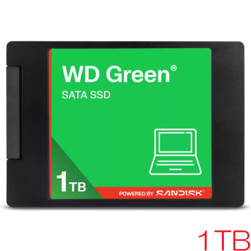 ウエスタンデジタル WDS100T5G0A [WD Green SATA SSD (1TB 2.5インチ SATA 6G 7mm厚 3D QLC 3年保証)]