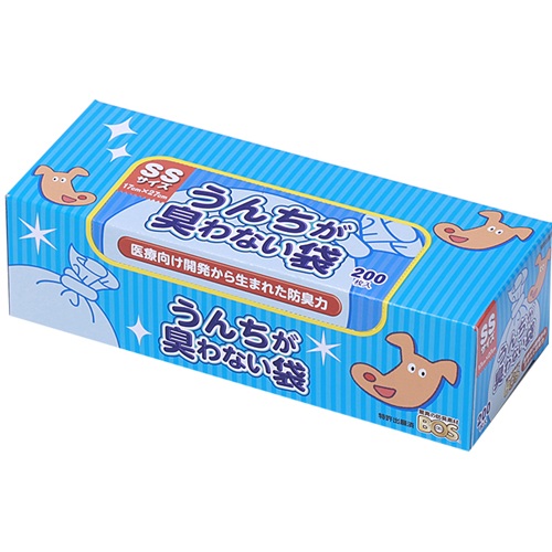 クリロン化成 8900030 [うんちが臭わない袋 BOS イヌ用 SSサイズ 200枚入]