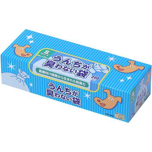 クリロン化成 8900070 [うんちが臭わない袋 BOS イヌ用 箱型 Sサイズ 200枚入]