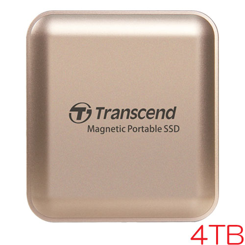 トランセンド TS4TESD420G [4TB ポータブルSSD ESD420 USB Type-C (20Gbps) MagSafe対応 シャンパンゴールド]