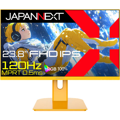 JAPANNEXT JN-IPS238G120F-YE [ゲーミングディスプレイ 23.8型/1920×1080/イエロー]