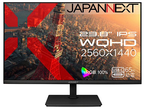 JAPANNEXT JN-IPS238WQHD2-C65W [液晶ディスプレイ 23.8型/2560×1440/ブラック]