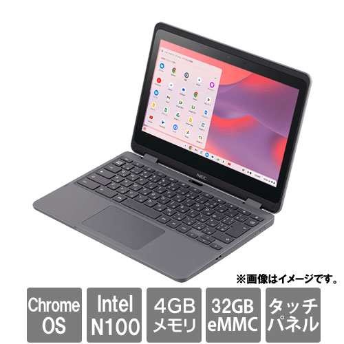 NEC PC-YAY34V21A4J4 [Chromebook Y4 (Intel N100 4GB eMMC32GB 11.6HDタッチ Chrome OS 無線LAN&Bluetooth)]