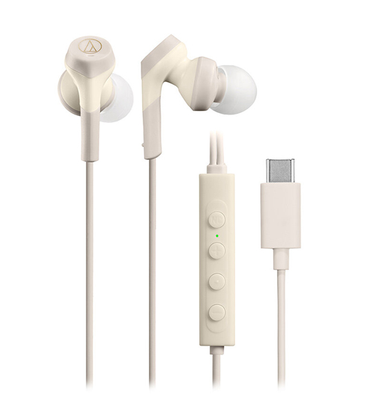 オーディオテクニカ ATH-CKS330NC BG [ノイズキャンセリングUSB Type-C用イヤホン ベージュ]