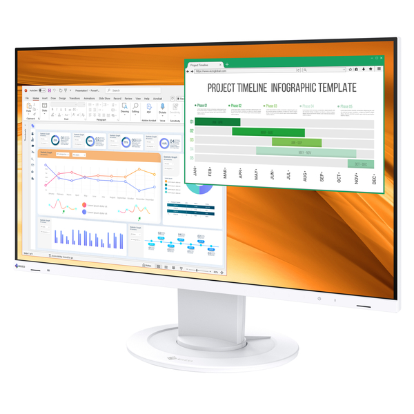 ナナオ（EIZO） FlexScan EV2400R-WT [液晶ディスプレイ 23.8型/1920×1080/ホワイト]