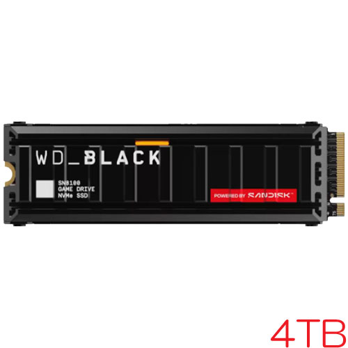 サンディスク WDS400T1XHM [WD_BLACK SN8100 NVMe SSD（4TB M.2(2280) PCIe Gen5 x4 NVMe ヒートシンク搭載 5年保証）]