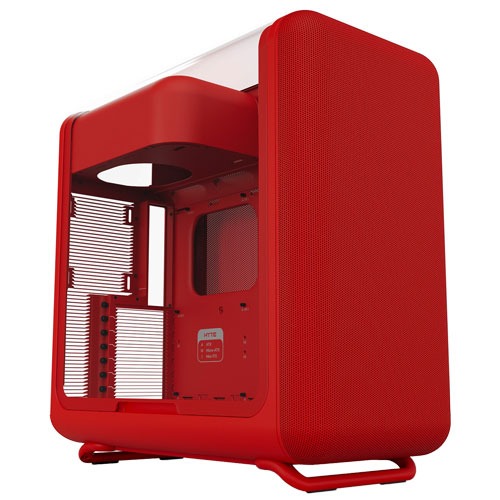 X50 Cherry [E-ATX ラウンドデザインPCケース 曲面ガラス レッド]