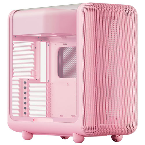 X50 Strawberry Milk [E-ATX ラウンドデザインPCケース 曲面ガラス ピンク]