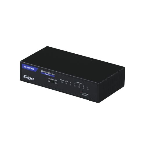 エレコム EHC-BG01-5MB [Giga対応スイッチ/5P/金属筐体/電源内蔵/ブラック]
