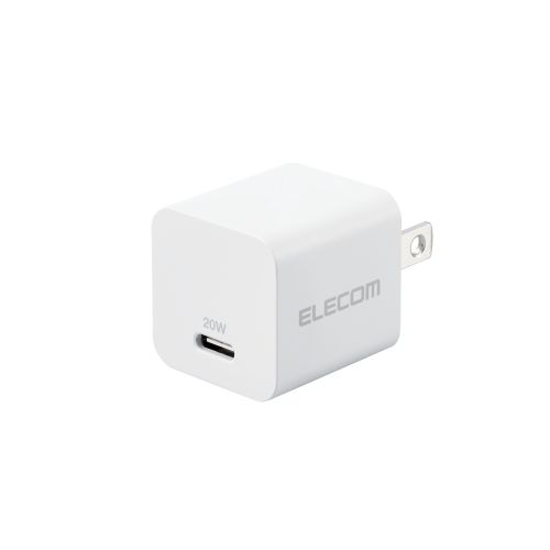 エレコム MPA-ACCP28WH [AC充電器/20W/USB-C1ポート/固定プラグ/ホワイト]