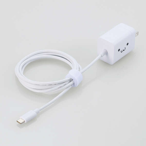 エレコム MPA-ACCP6920WF [AC充電器/USB PD/20W/Cケーブル一体/1.5m]