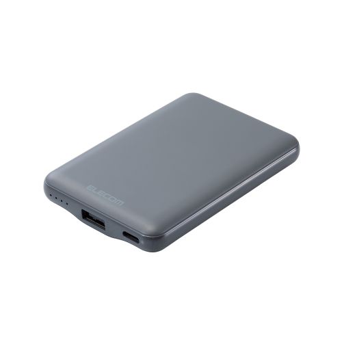 エレコム DE-C45-5000DGY [モバイルバッテリー/15W出力/5000mAh/ダークグレー]