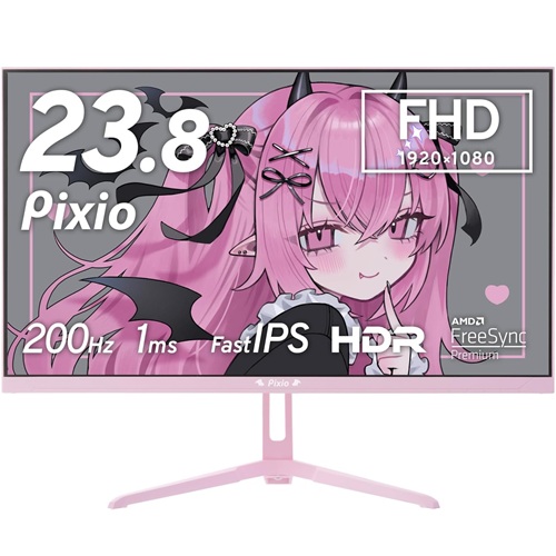 Pixio PX248WAVEKDV-O [PX248 Wave Pastel Pink Devil［23.8型 /フルHD(1920×1080) /ワイド /200Hz］]