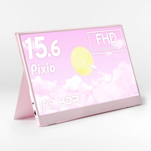 Pixio PX160WAVEK-O [PX160 Wave Pastel Pink［15.6型 /フルHD(1920×1080) /ワイド /60Hz］]