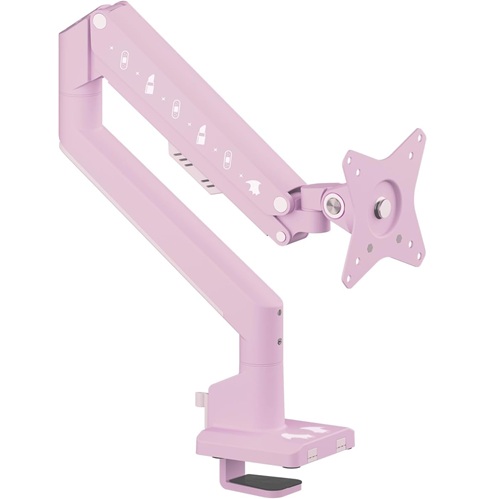 Pixio PSW1SPKDV-O [PS1S Wave Pastel Pink Devil モニターアーム　シングル]
