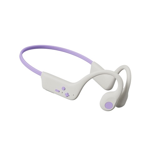 Jabees 7-LITE 骨伝導ヘッドセット 防水 IPX4 Bluetooth5.4 低遅延 超軽量 マイク 10時間連続再生 グレーパープル