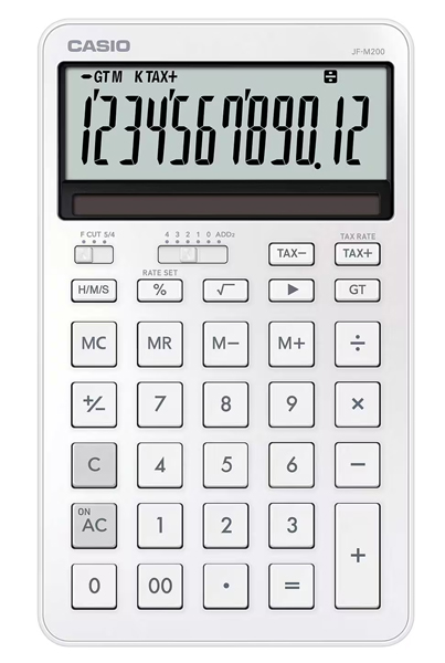 カシオ JF-M200-WE-N [デザイン電卓 スタイリッシュ シルキーホワイト]