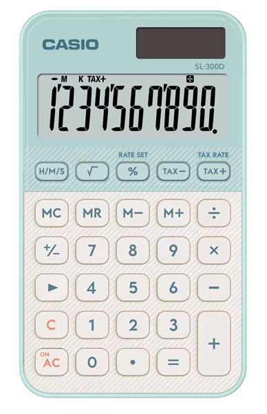 カシオ SL-300D-LG-N [デザイン電卓 カラフル ライトグリーン]