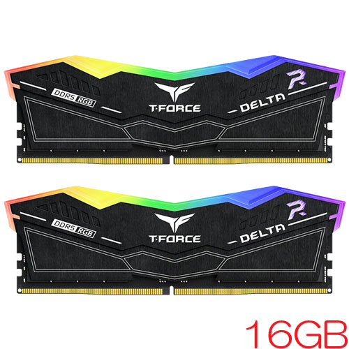 Team FF3D516G5600HC40BDC01 [T-FORCE DELTA RGB 16GB (8GBx2) DDR5 5600MHz CL40-40-40-84 1.20V Black]