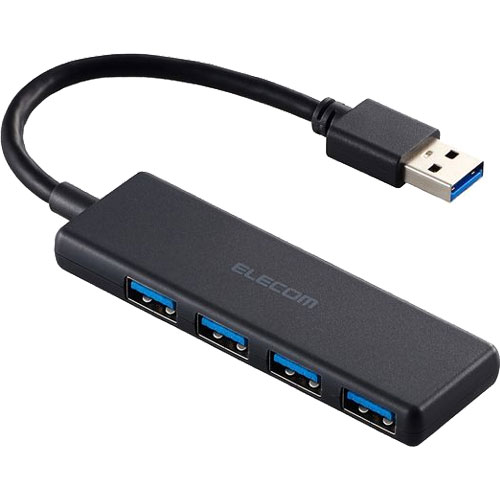 エレコム U3H-H040BK [USBHUB/USB5Gbps/バスパワー/4ポート/ブラック]