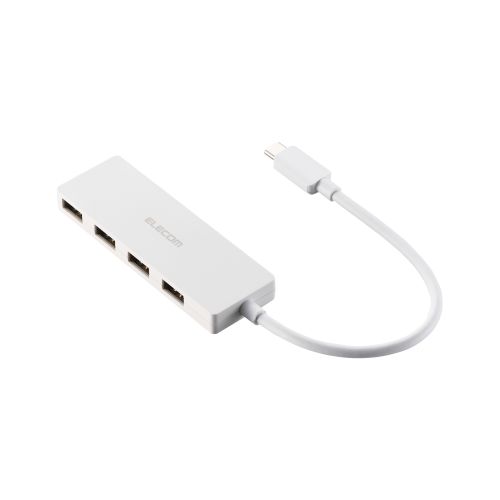 エレコム U2HC-H040WH [USBHUB/USB-C/USB2.0/4ポート/15cm/ホワイト]