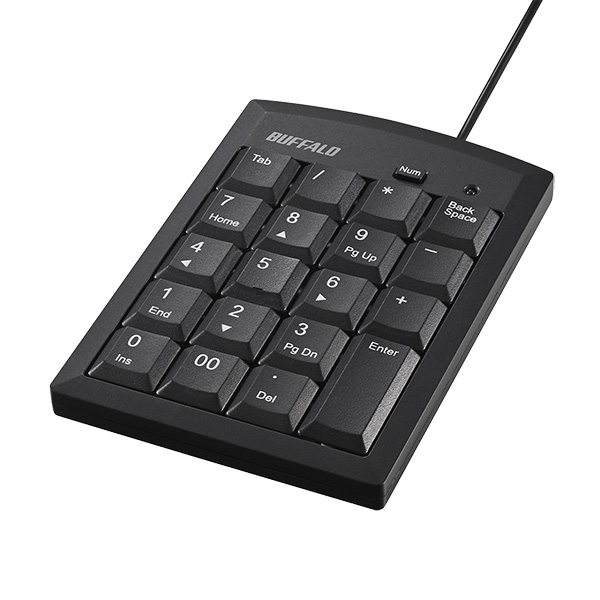 バッファロー（サプライ） BSTK130BK [有線テンキーボード Tabキー付き ブラック]