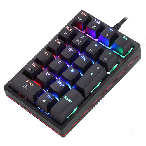 AREA AS-K24C-R [メカニカルNUMERIC KeyPad テンキー ゲーミング マクロ機能 LED USB接続]