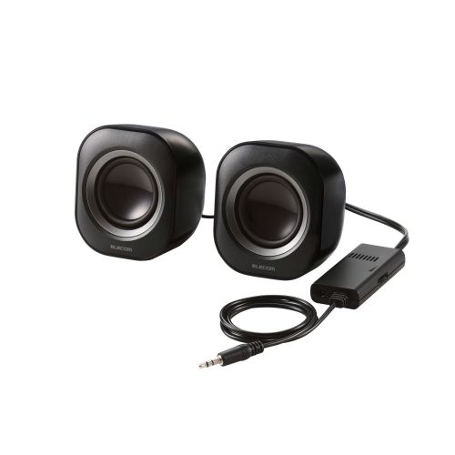エレコム MS-P08A2BK [コンパクトスピーカー/6W/AC電源/ブラック]