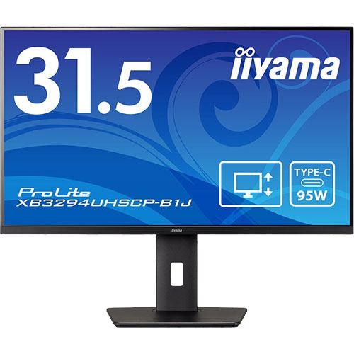 イーヤマ XB3294UHSCP-B1J [31.5型液晶ディスプレイ/3840×2160/USB Type-C、HDMI、DP/昇降/スウィーベル/チルト]