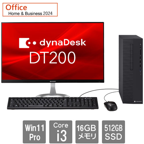 Dynabook A613KYFAP55A [dynaDesk DT200/Y(Core i3-12100 16GB SSD512GB SM Win11Pro24H2 H&B2024)]