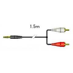 CN-MP150-B [DAP用接続コードプラグ-ピンプラグ×2(1.5m)ブラ]