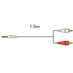 JVC(ビクター) CN-MP150-W [DAP用接続コードプラグ-ピンプラグ×2(1.5m)ホワイト]