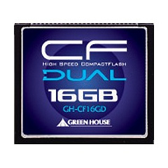 グリーンハウス GH-CF16GD [233倍速(37MB/s)ハイスピードコンパクトフラッシュ 16GB]