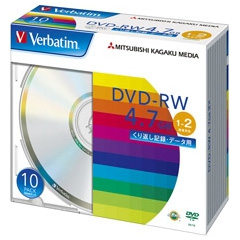 三菱化学メディア DHW47N10V1 [DVD-RW 4.7GB 2倍速対応 10枚 シルバー]