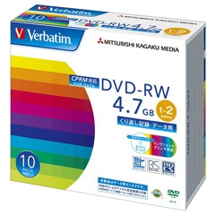 三菱化学メディア DHW47NDP10V1 [DVD-RW 4.7GB 2倍速対応 10枚 白]