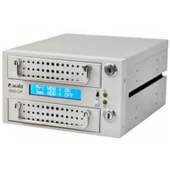 ARAID3500GP-A/P-W [2bays SATA/SATA LCD付内蔵型ミラーユニット P/W]