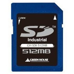 グリーンハウス GH-SDI-512MB [インダストリアルSDメモリーカード 512MB]