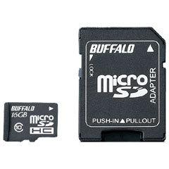 バッファロー RMSD-16GC10AB [Class10 microSDHCカード SD変換アダプター付 16GB]