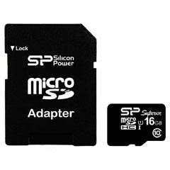 シリコンパワー SP016GBSTHDU1V10-SP [UHS-1 microSDHCカード 16GB Class10 プロモデル]