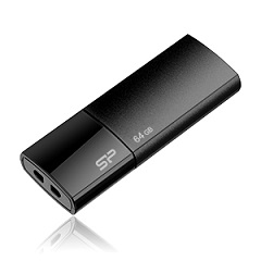 シリコンパワー SP008GBUF2U05V1K [USB2.0フラッシュメモリー Ultima U05 8GB ブラック スライド式]