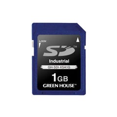 グリーンハウス GH-SDI-XSA1G [インダストリアルSDカード SLC -40～+85℃ 1GB]