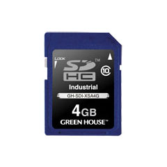 グリーンハウス GH-SDI-XSA4G [インダストリアルSDHCカード SLC -40～+85℃ 4GB]