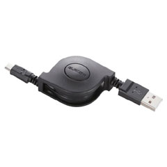 エレコム MPA-AMBR2U07BK [microUSBケーブル/巻取/通信充電/0.7m/ブラック]